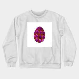 Easter egg - animal print with stains, isolated on white background. Simple violet and red boho watercolor. Design for background, cover and packaging, Easter and food illustration, greeting card. Crewneck Sweatshirt